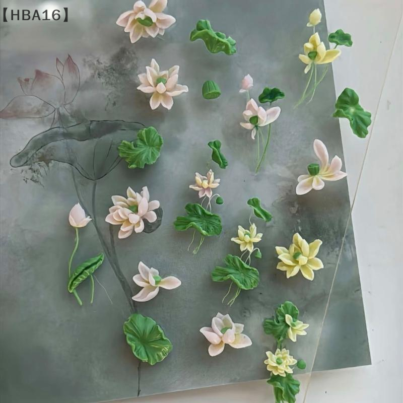 Resin Art Template - 〔HBA16〕Flowers Series 3D Curved Nail Mold