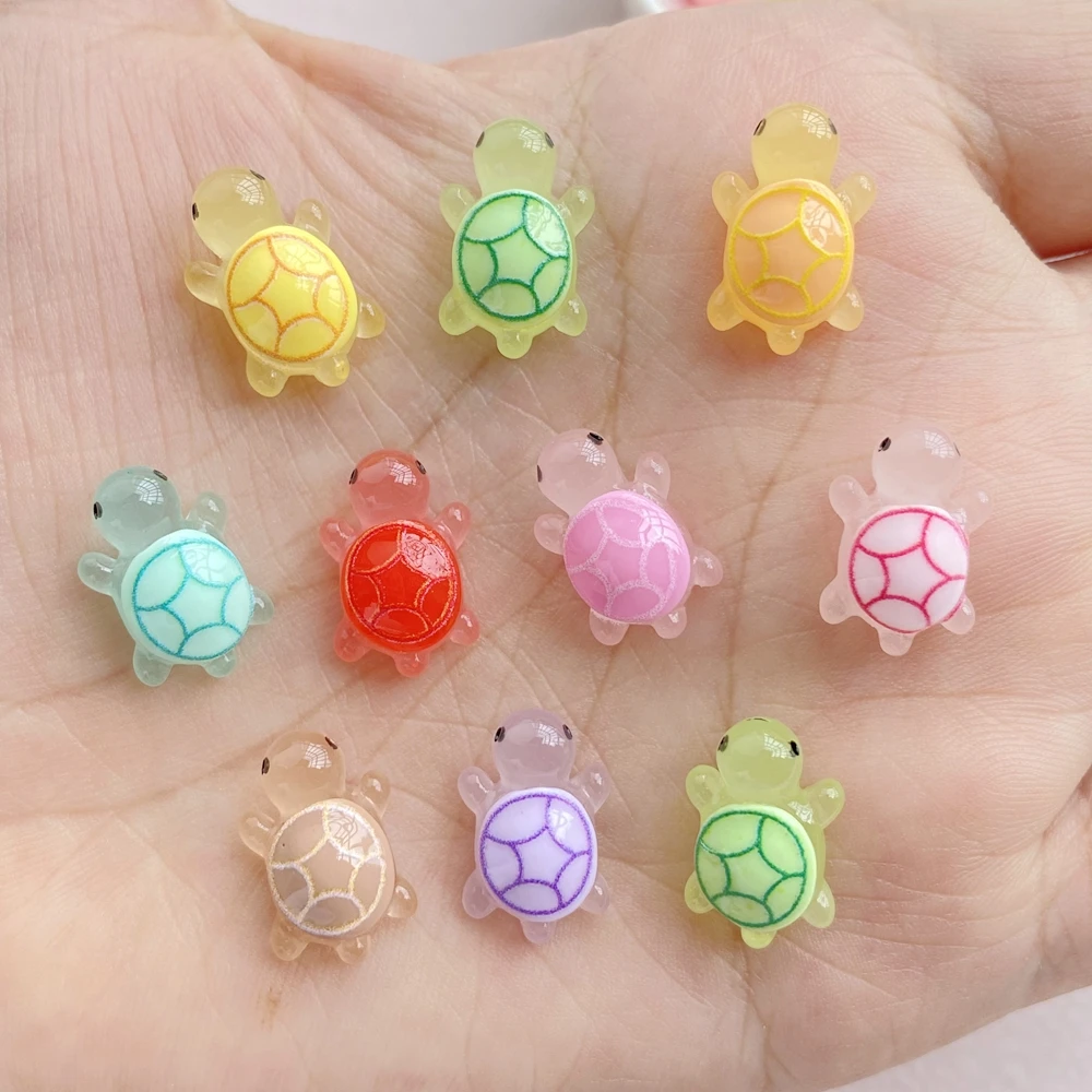 Resin Art Design - 30Pcs Cute Cartoon Mini Colorful Turtle