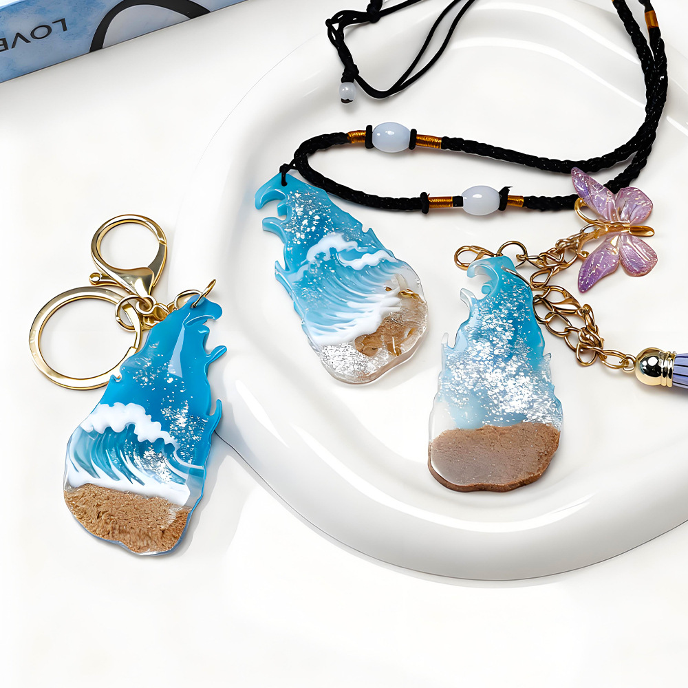 Resin Art Keychain - Sri Lanka Map Mold Pendant Keychain