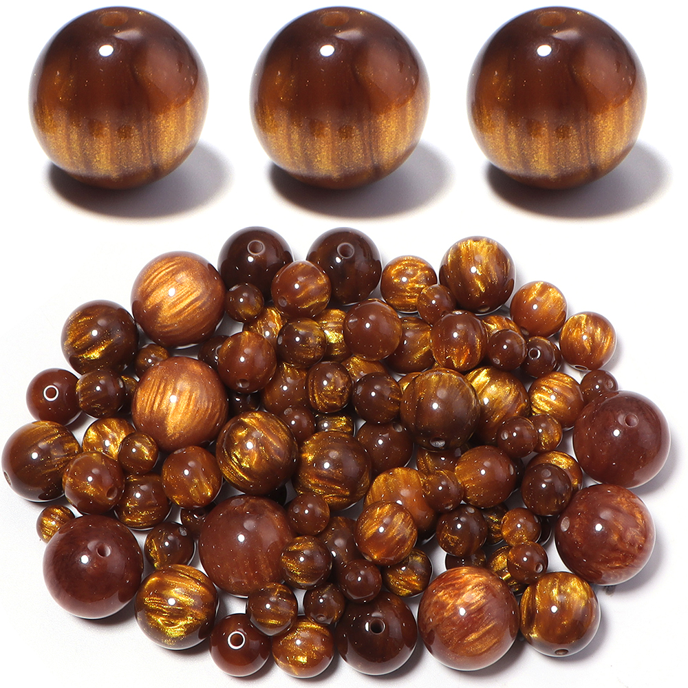 Resin Art Essentials - 5-30pcs/lot 8-20mm Gilding Resin Beads Gold