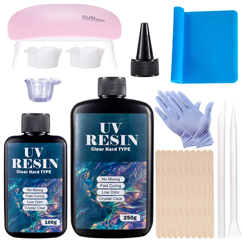Resin Art Supplies - Hard UV Resin Glue Kit Fast