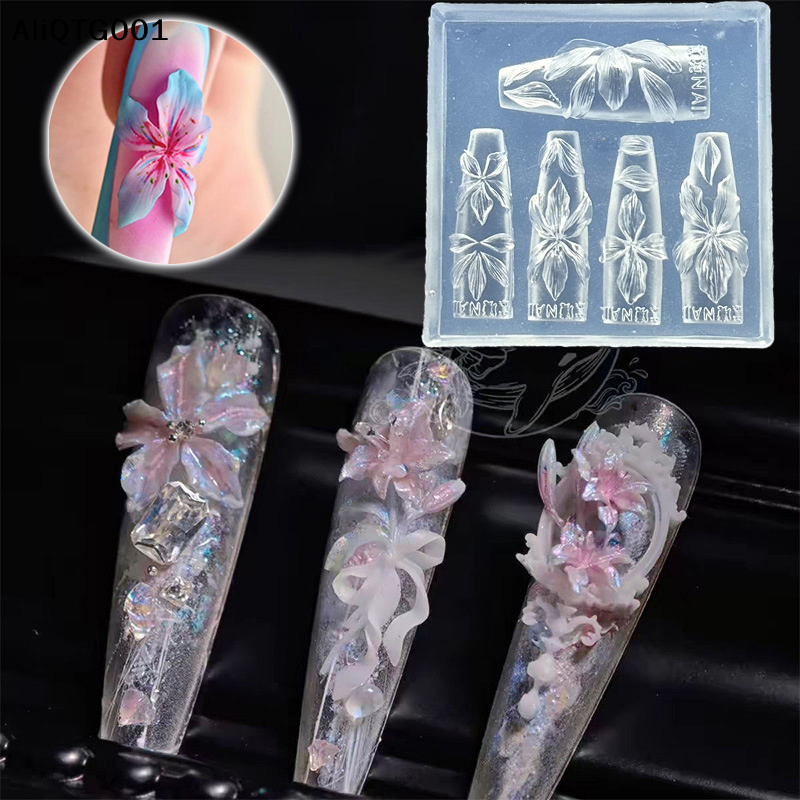 Resin Art Template - 3D Flowers Nail Mold DIY Silicone