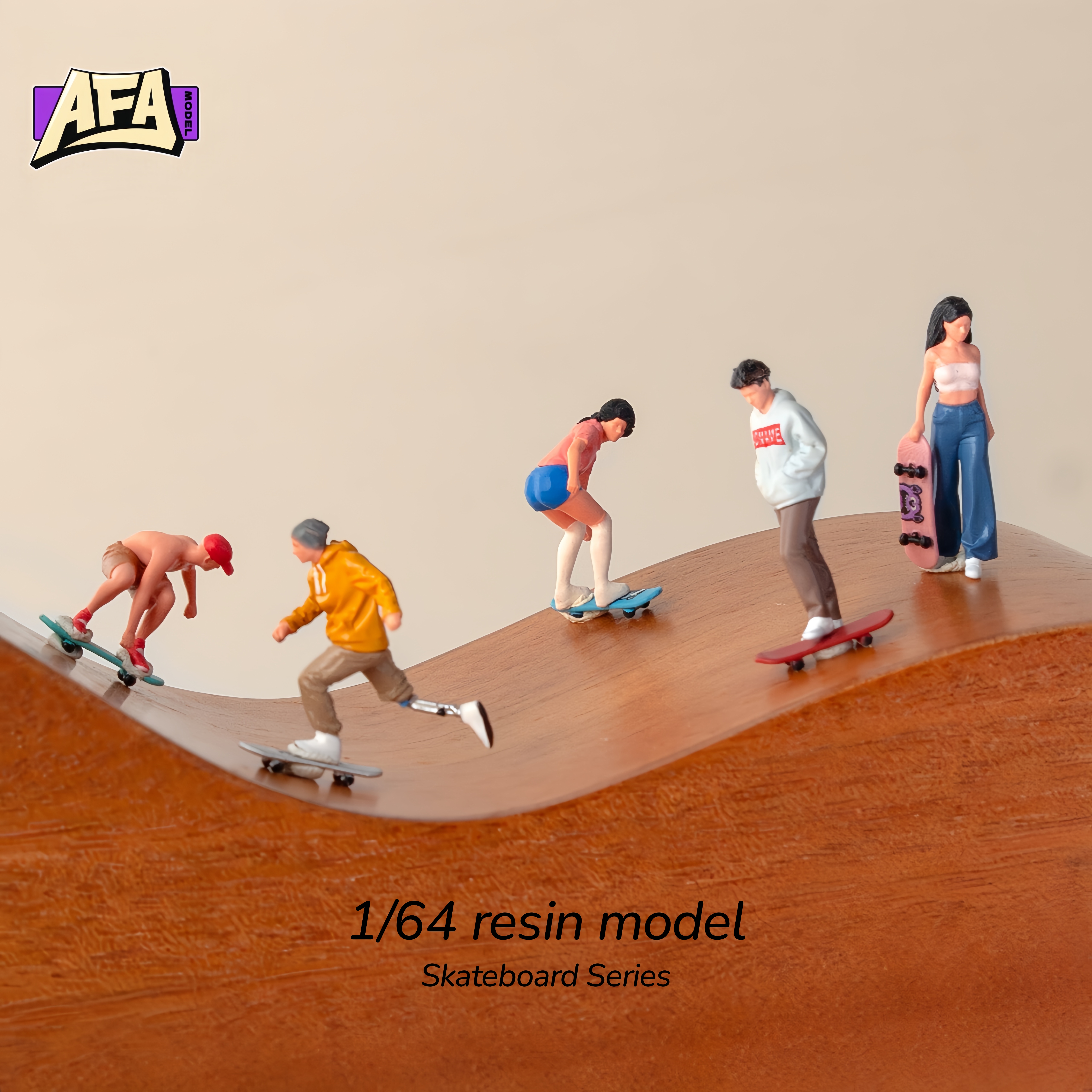 Resin Art Anime - 1 64 resin diorama skate Miniature
