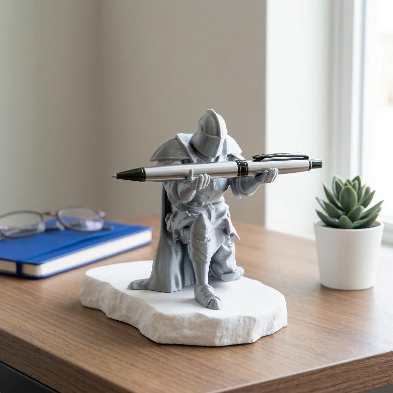 Resin Art Supplies - Knight Pen Holder Resin Medieval Armor