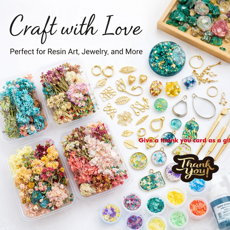 Resin Art And Wood - 10 Box Mixed Dried Flower Bouquet