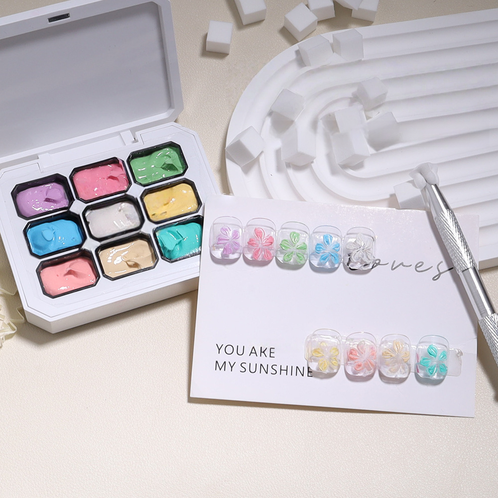 Resin Art Supplies - 1pc 4/9Colors Patting Gel Gradient Color