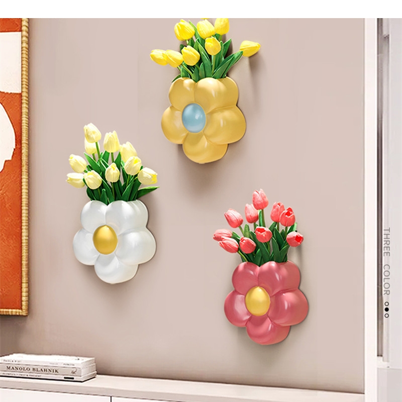 Resin Art Aesthetic - 3D Flower Shaped Wall Mounted Vase