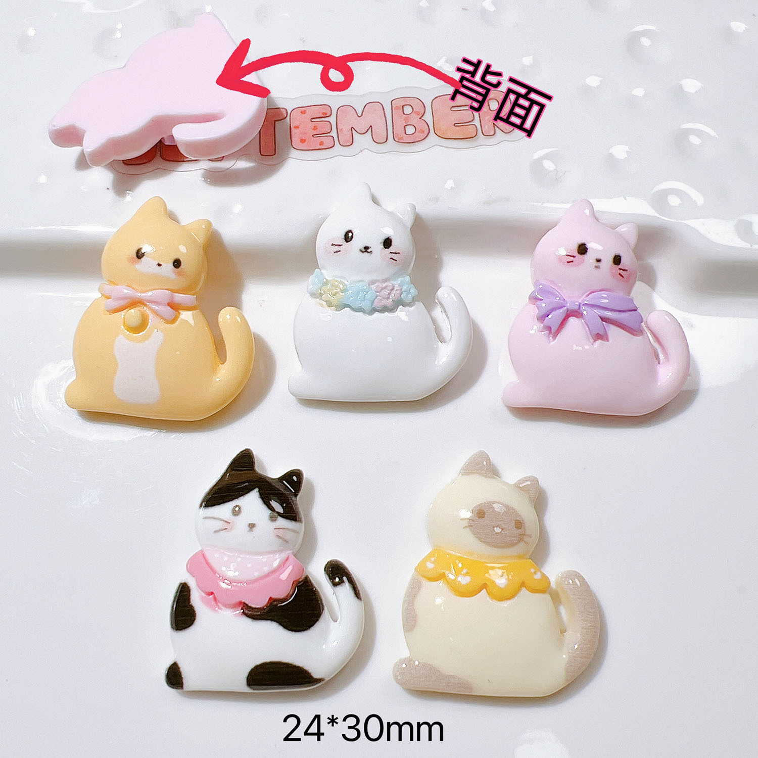 10/20Pcs Cute Bowknot Cat Flat – обзор и цена Resin Art Necklace