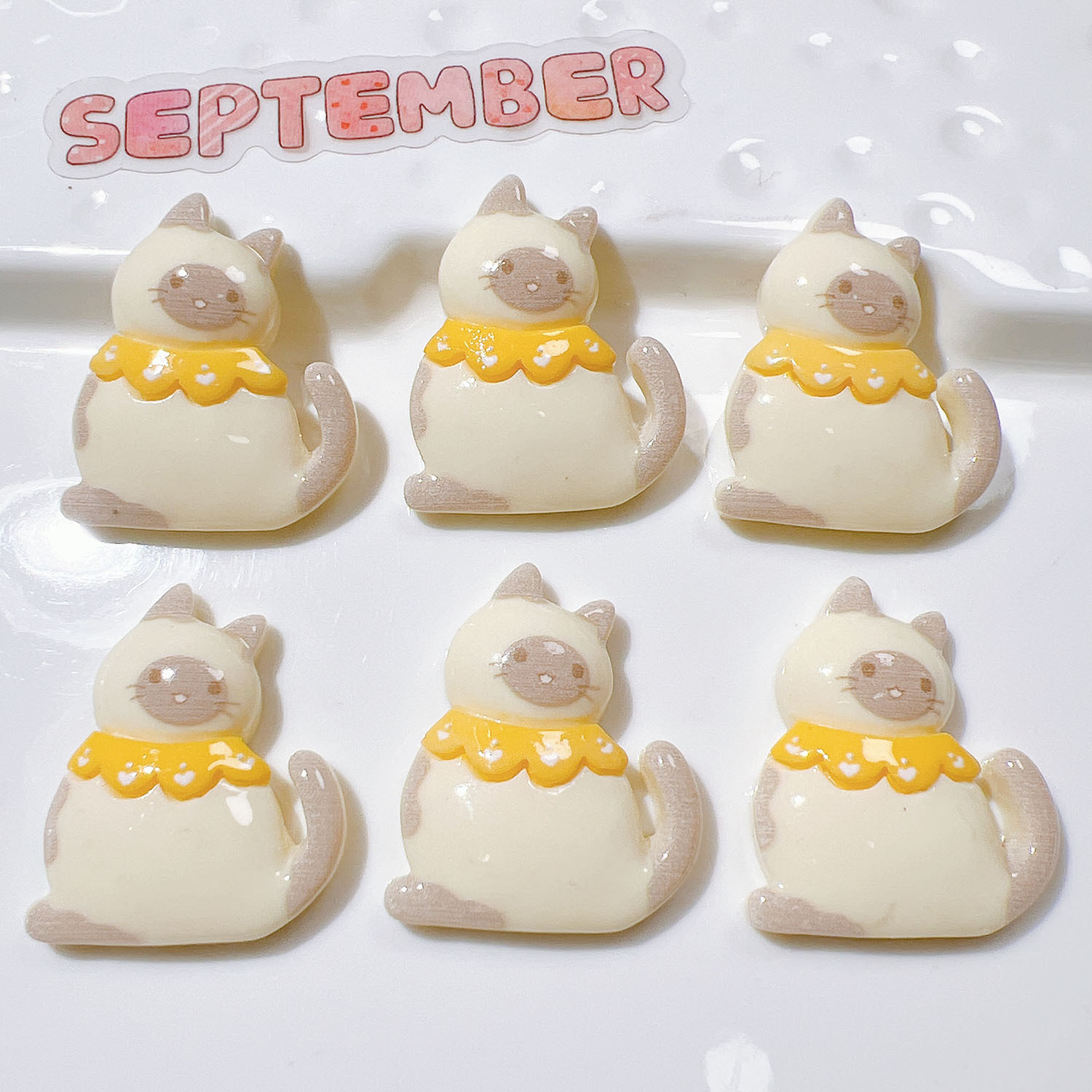 10/20Pcs Cute Bowknot Cat Flat – обзор и цена Resin Art Necklace