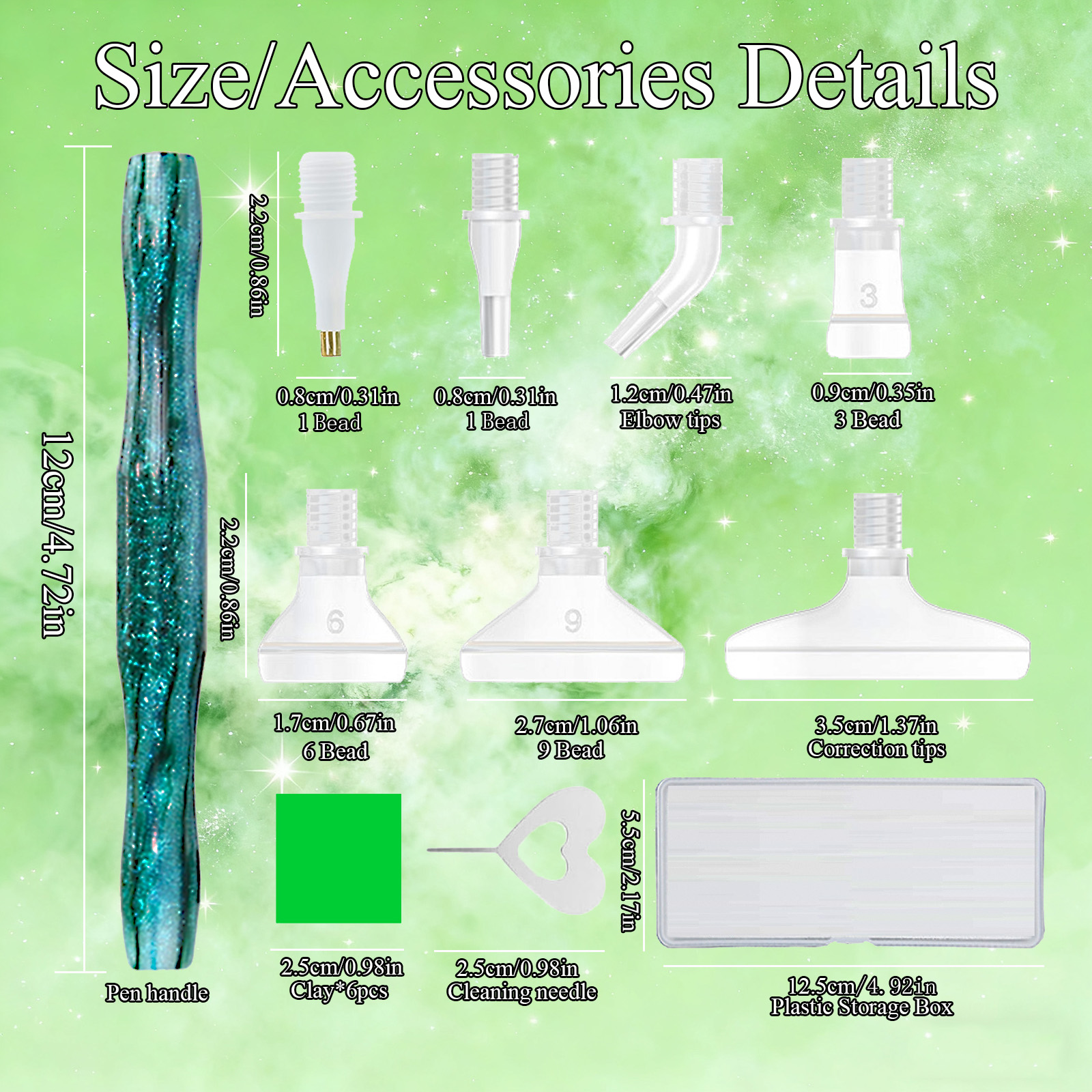 Diamond Paintbrush Set (Green) – обзор и цена Resin Art And Craft