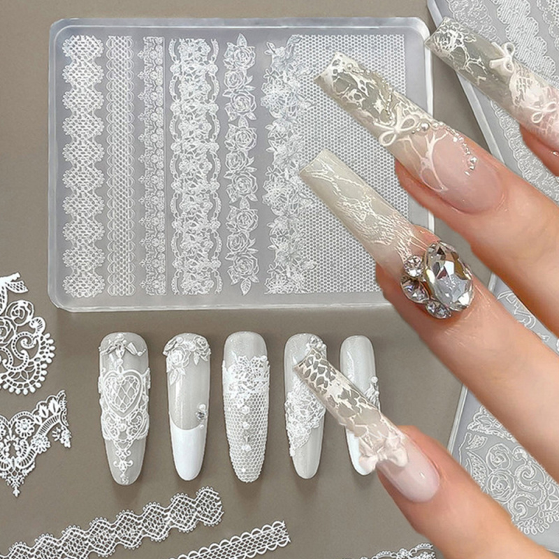 1pc Lace 3D Silicone Nail Mold – обзор и цена Resin Art Template