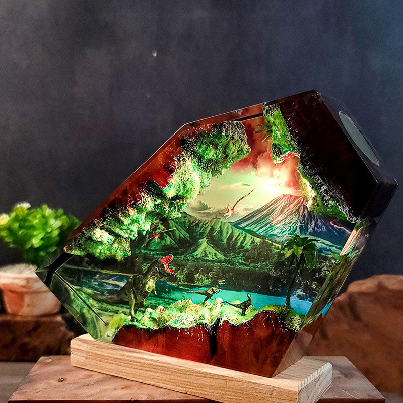 Table Resin Lamp Dinosaur Figu – обзор и цена Resin Art Anime