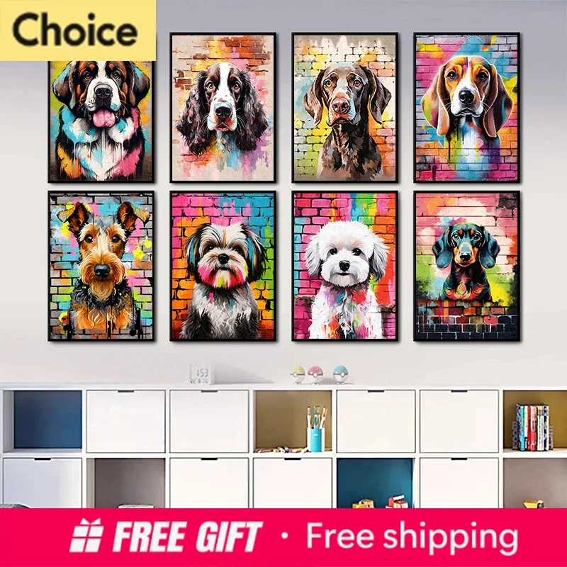 Cute Pet Dogs Graffiti Poster  – обзор и цена Resin Art Aesthetic