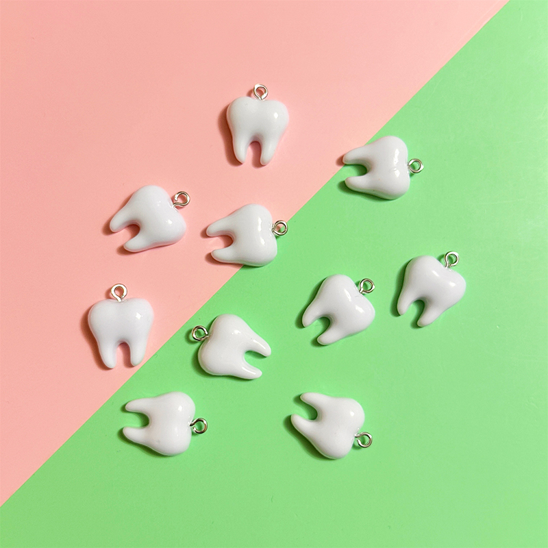 10pcs Cute White Teeth Resin P – обзор и цена Resin Art Essentials