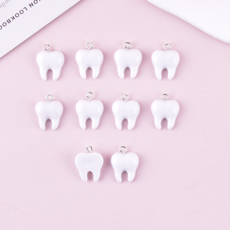10pcs Cute White Teeth Resin P – обзор и цена Resin Art Essentials