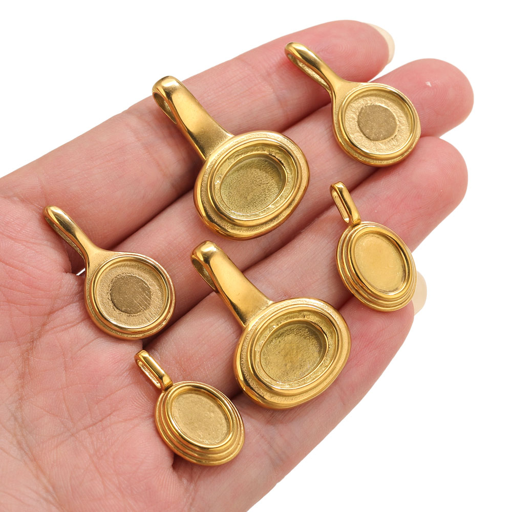 5pcs Stainless Steel Round Ova – обзор и цена Resin Art Products