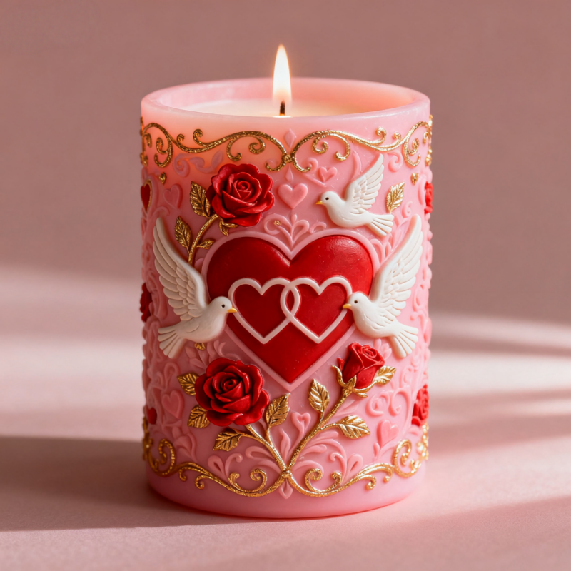 Double Heart Connected White D – обзор и цена Resin Art With Rose