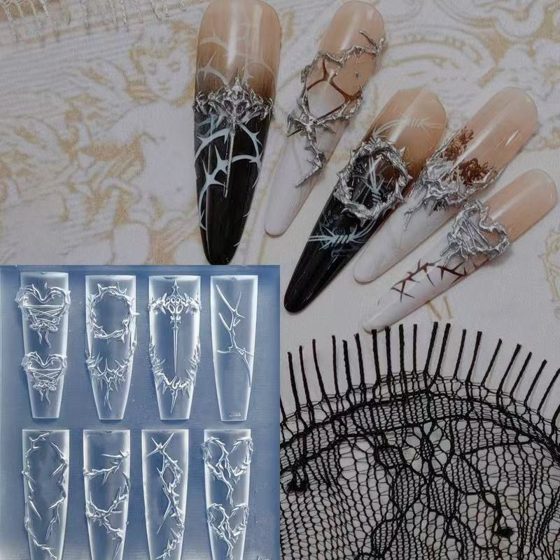 3D thorns Nail Design Silicone – обзор и цена Resin Art Template