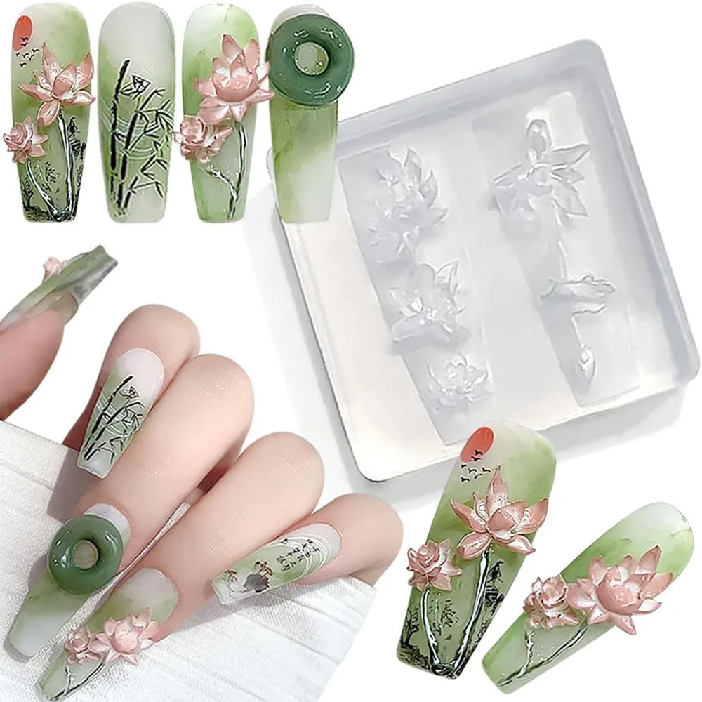 3D thorns Nail Design Silicone – обзор и цена Resin Art Template