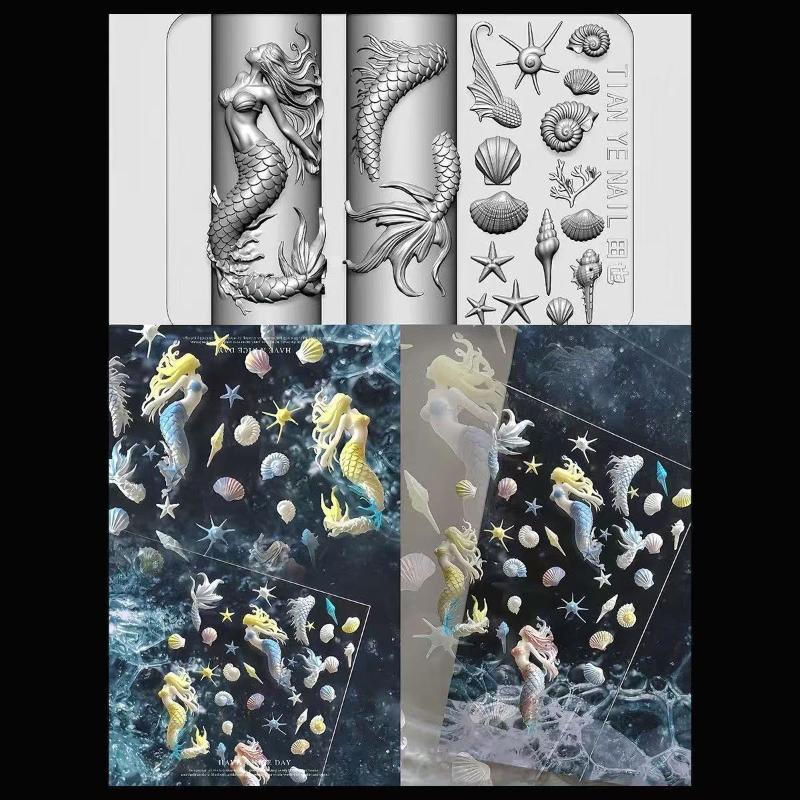 【xxx】Silicone Nail Ocean Merma – обзор и цена Resin Art Template