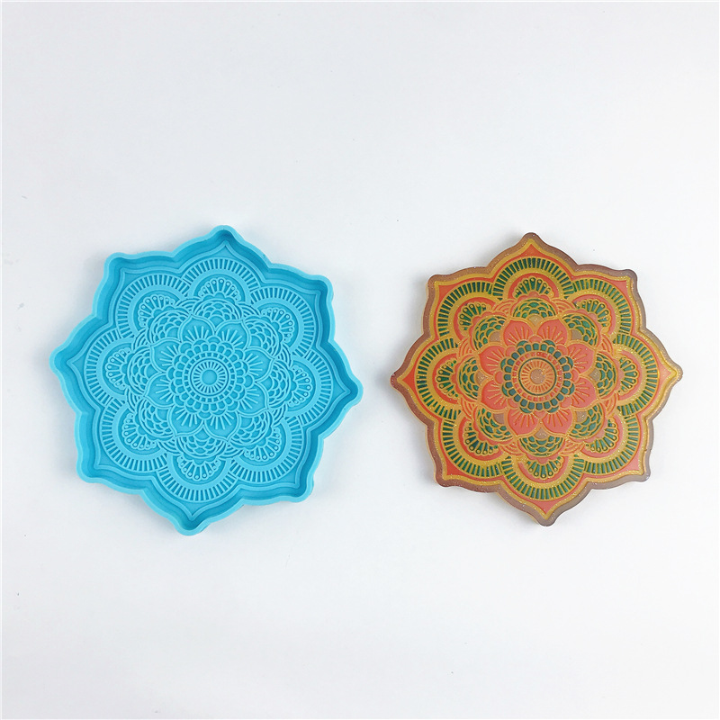 Mandala Coaster Silicone Mold  – обзор и цена Resin Art Tray