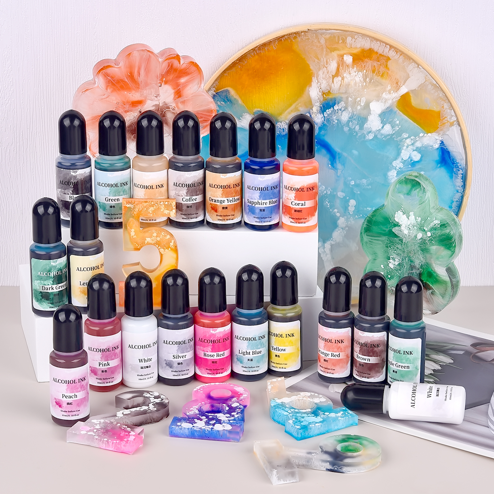 1set Art Ink Alcohol Epoxy Res – обзор и цена Resin Pigment Alcohol Ink