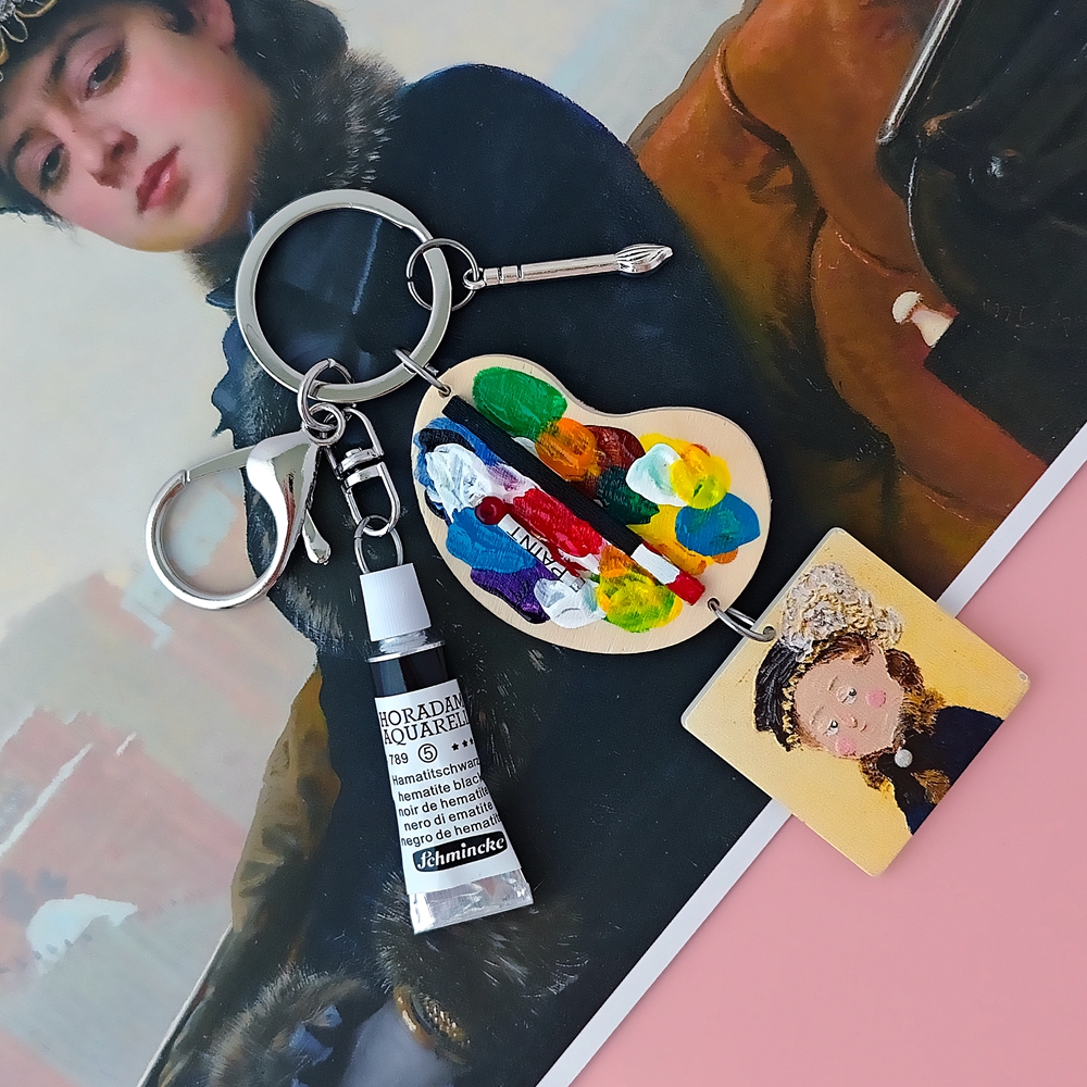 Girl with a Pearl Earring Van  – обзор и цена Resin Art Keychain