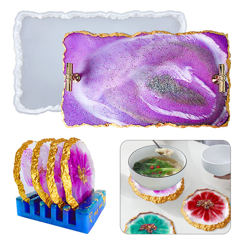 DM413 Drusy Coaster Resin Mold – обзор и цена Resin Art Tray