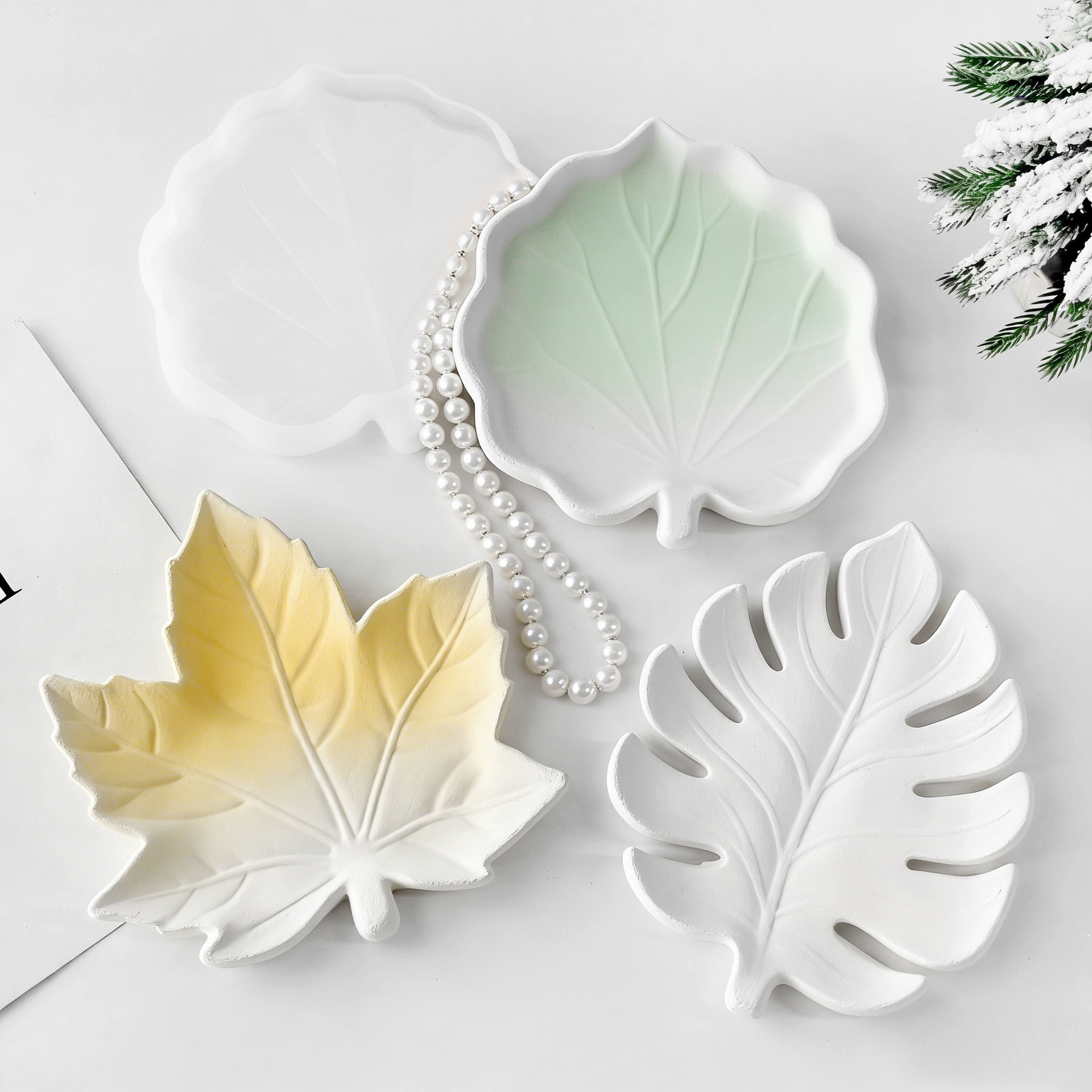 DIY Gypsum Form Leaf Coaster S – обзор и цена Resin Art Tray