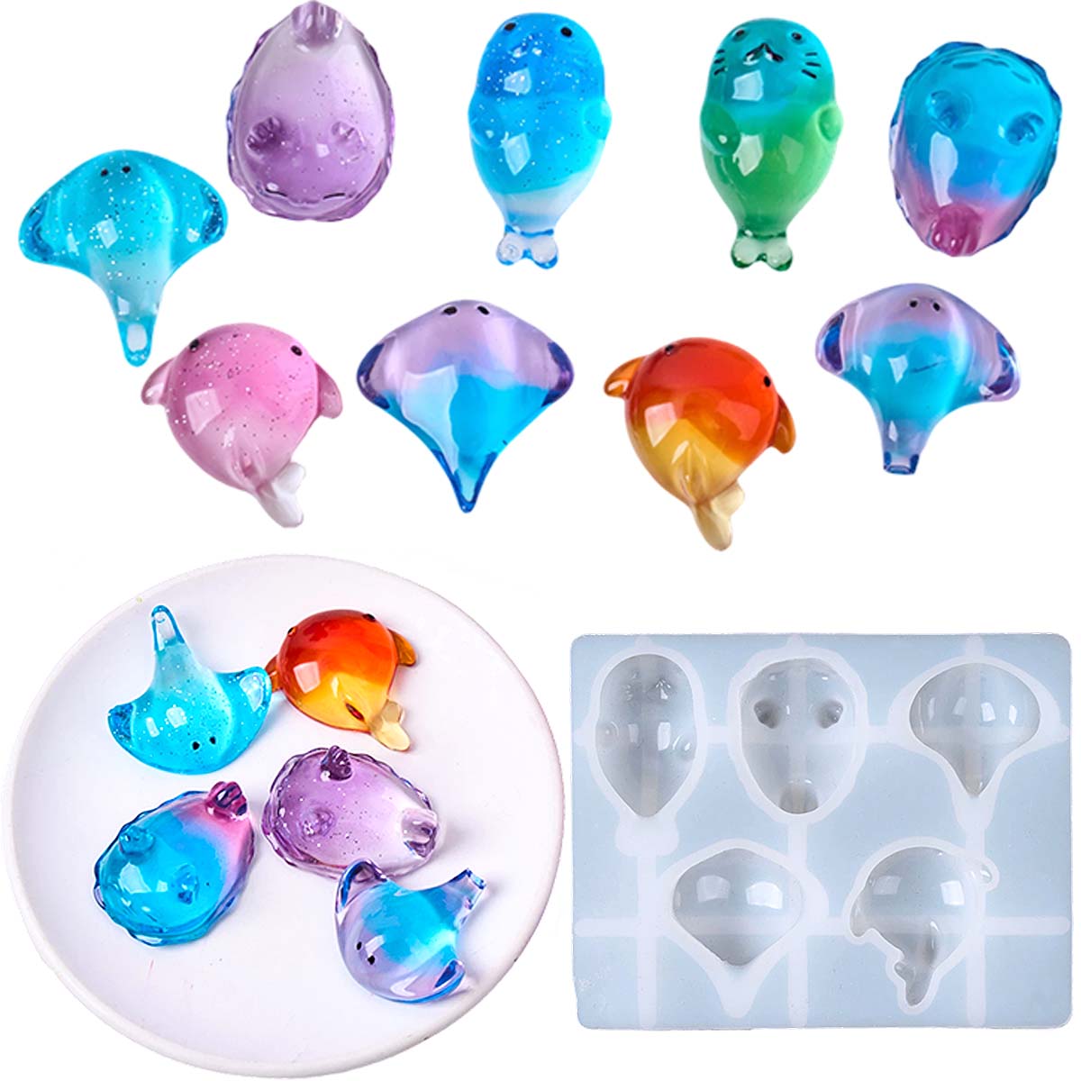 3D Healing Kawaii Manta Ray Wh – обзор и цена Resin Art Keychain