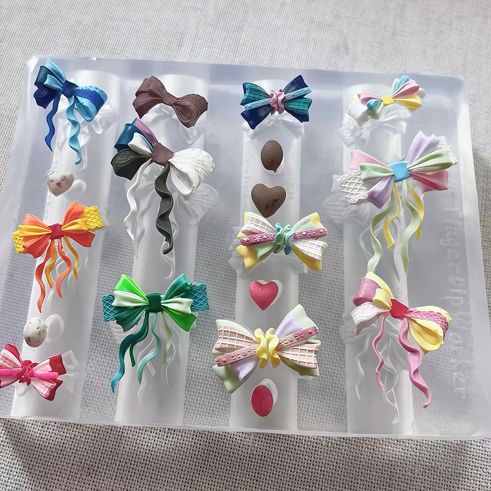 BowKnot & Heart Drop Nail Mold – обзор и цена Resin Art Template