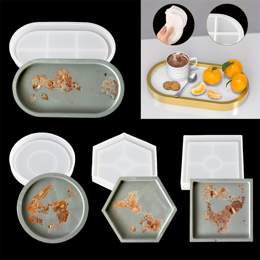 4pcs/Set Storage Tray Coaster  – обзор и цена Resin Art Tray