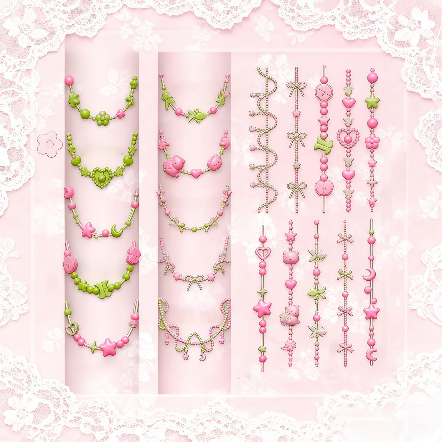 3D Bead Necklace Gel Nail Art  – обзор и цена Resin Art Necklace