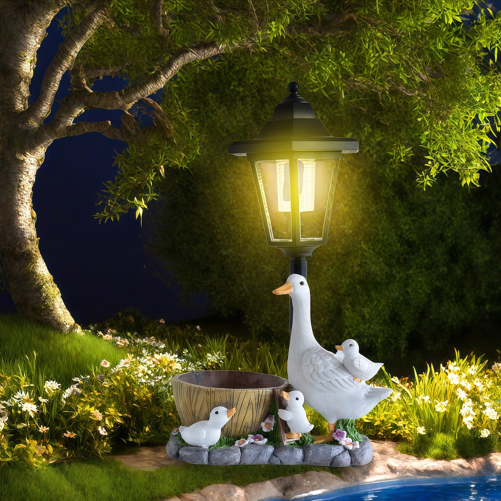Solar Duck Night Light Garden  – обзор и цена Resin Art Products