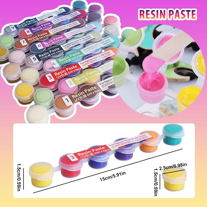 6colors/Set Paste Pigment UV R – обзор и цена Resin Color Paste