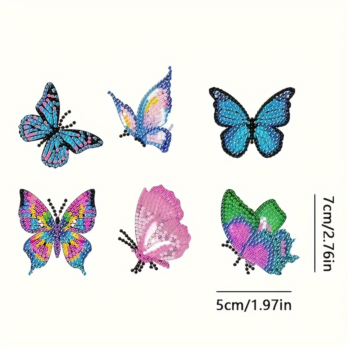 6 Butterfly Diamond Drawing Ke – обзор и цена Resin Art Keychain