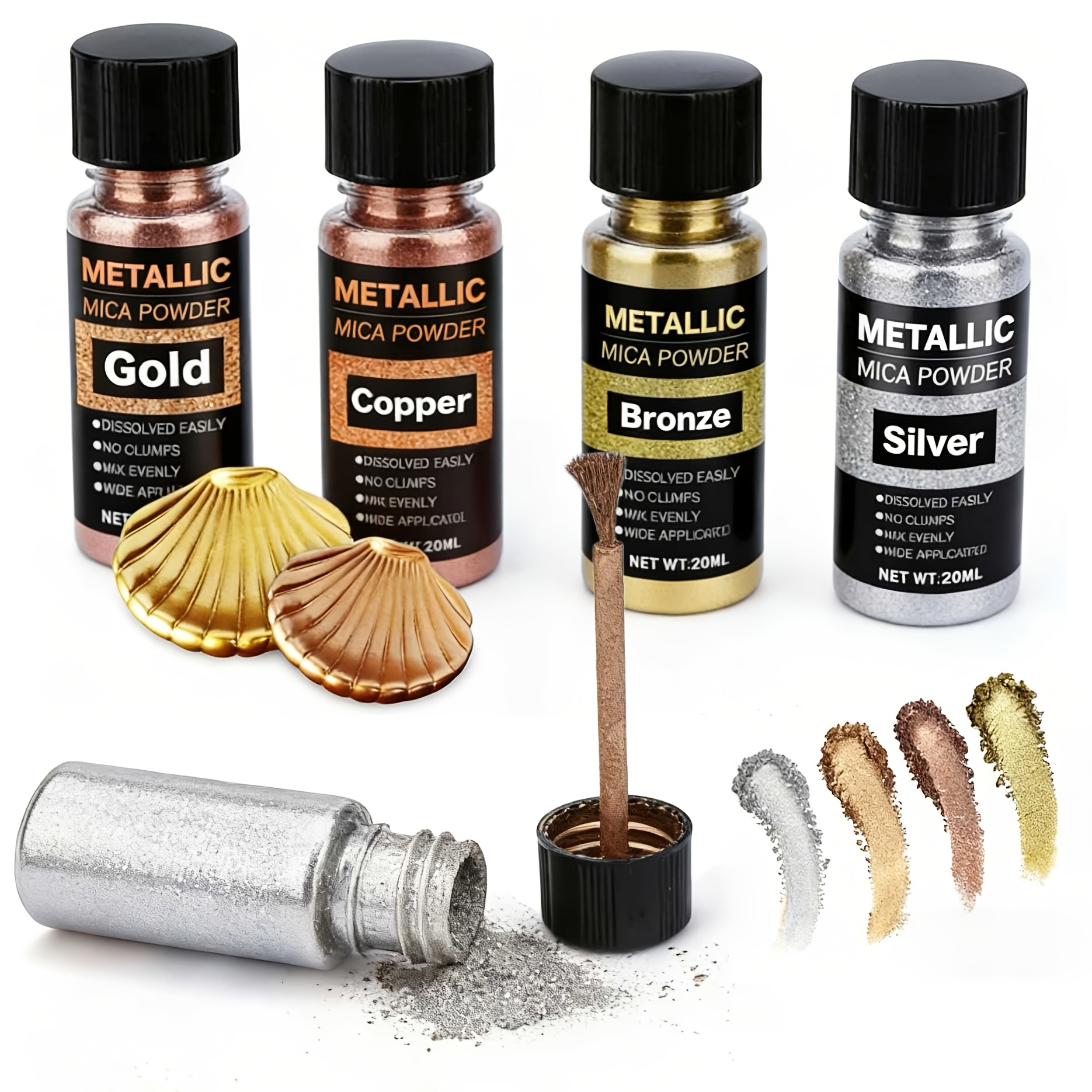 Metallic Mica Powder, Brushed  – обзор и цена Resin Dye Opaque