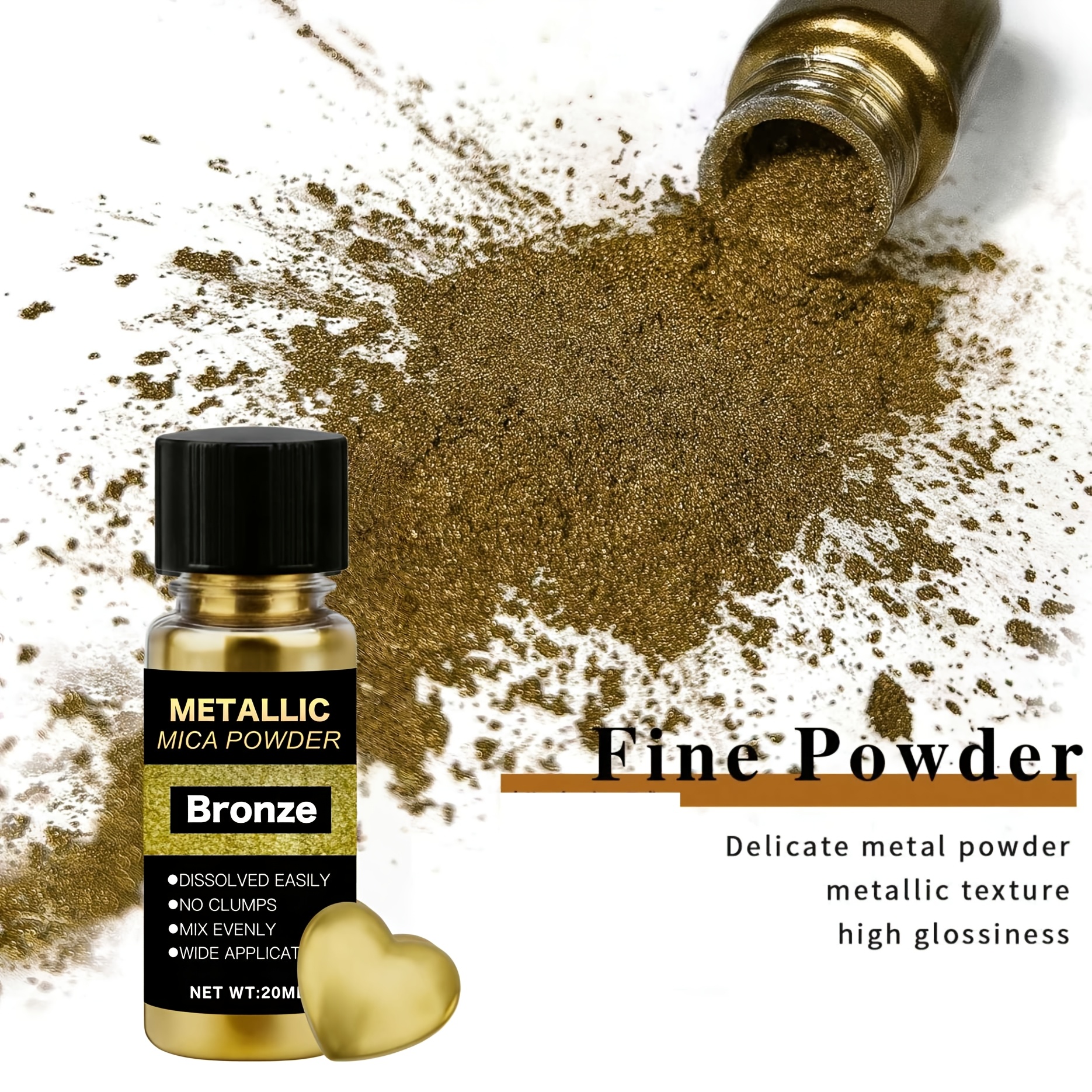Metallic Mica Powder, Brushed  – обзор и цена Resin Dye Opaque