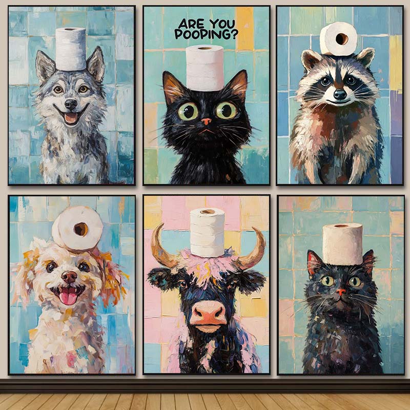 Cute Animal Oil Painting on Di – обзор и цена Resin Art On Wall
