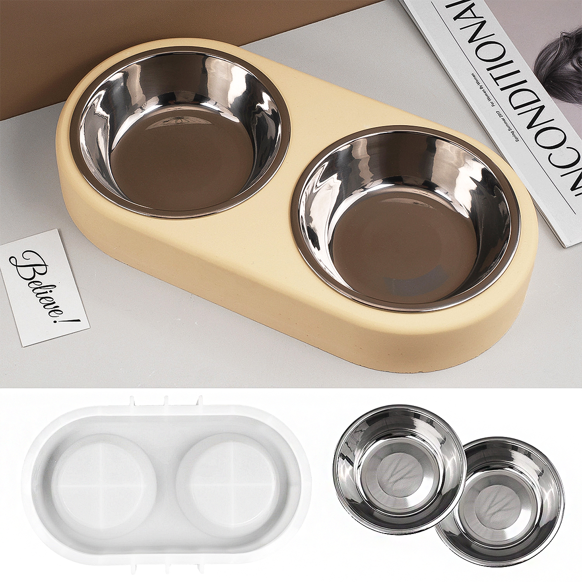 Pet Food Bowl Silicone Mold DI – обзор и цена Resin Art Tray