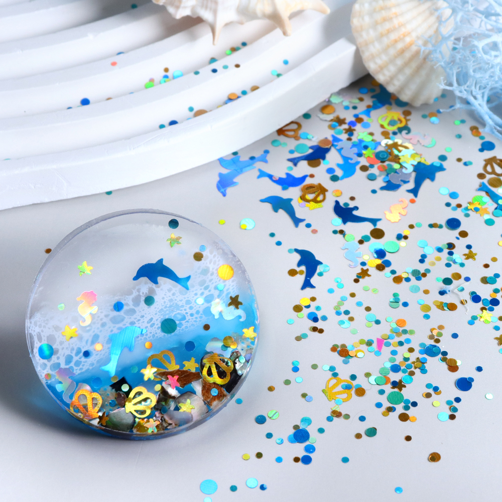 Dolphins Seahorses Glitter For – обзор и цена Resin Art Supplies