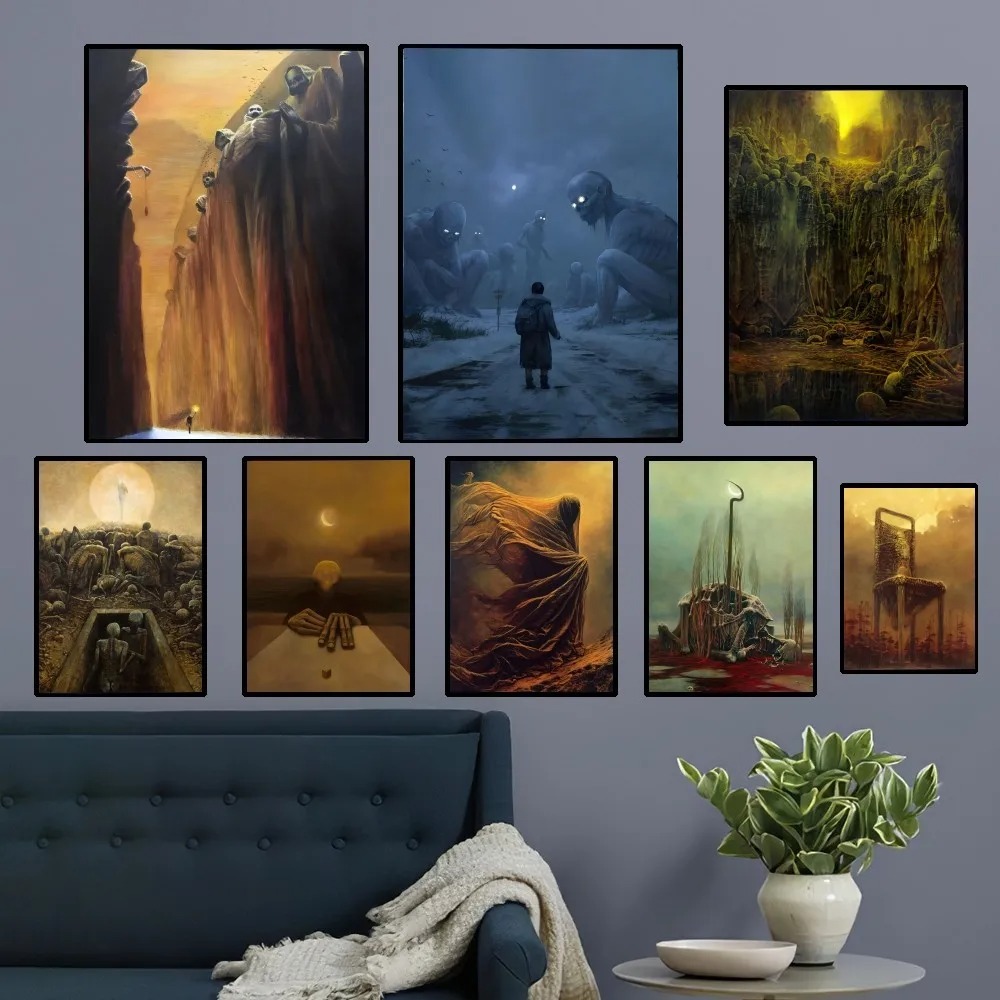 Zdzislaw Beksinski Art Poster  – обзор и цена Resin Art Aesthetic