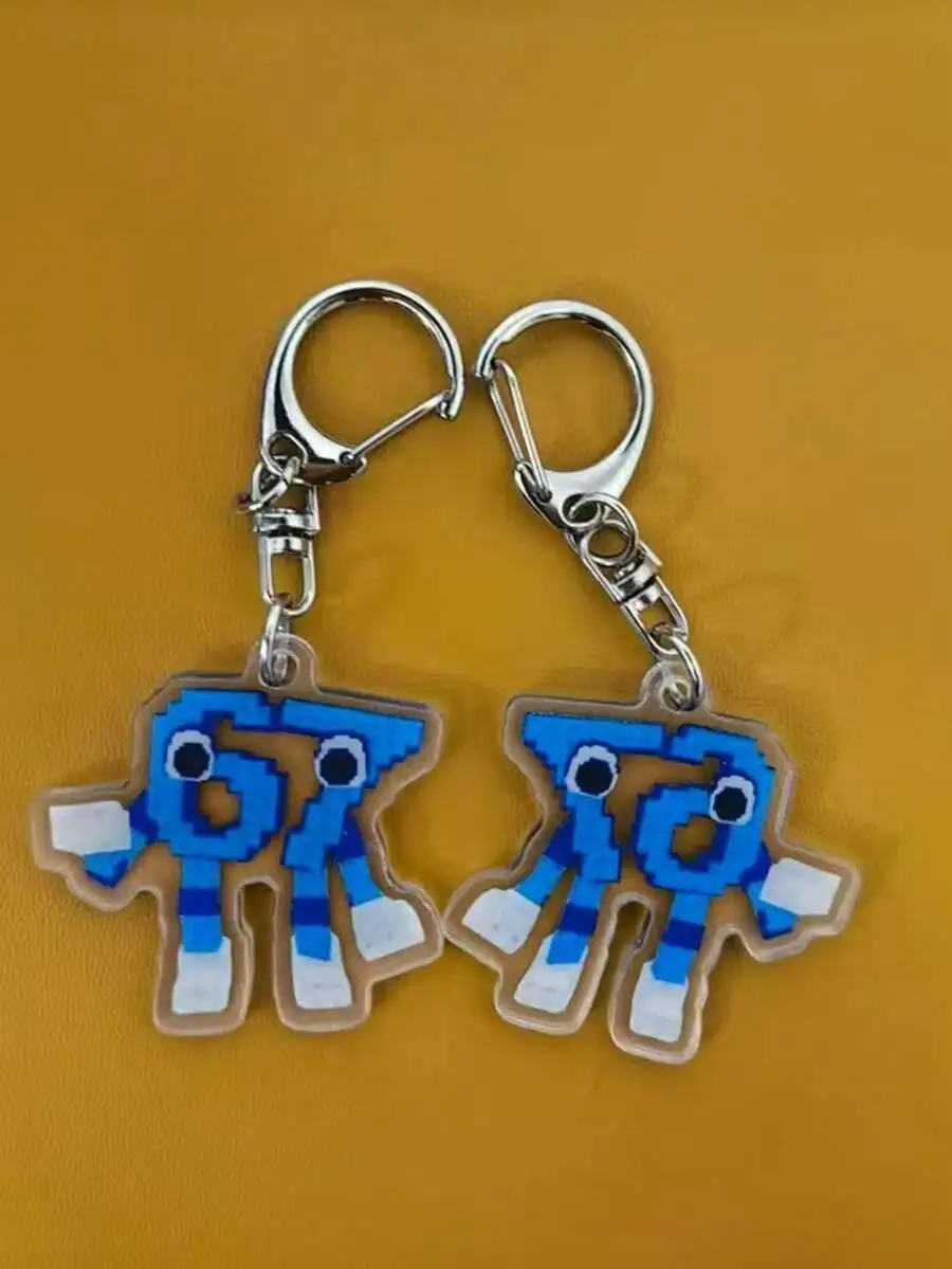 2D Pixel Art Number 67 Keychai – обзор и цена Resin Art Keychain