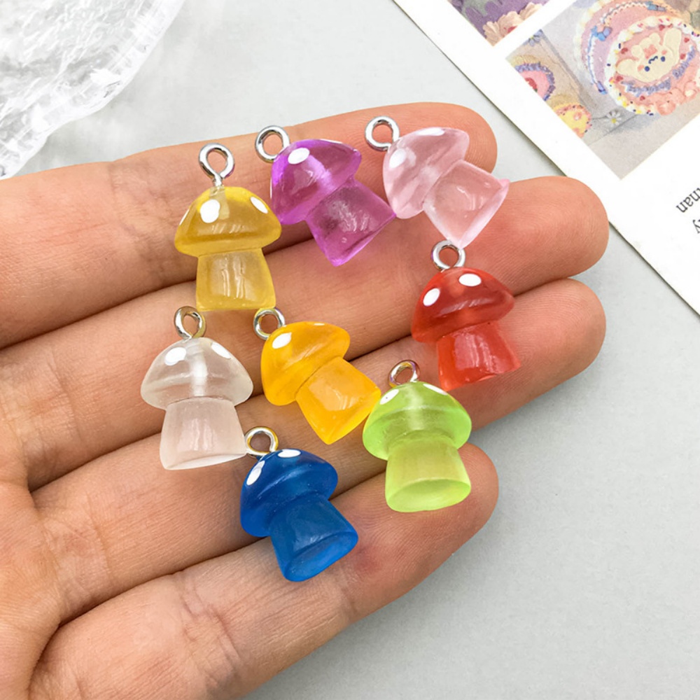 16pcs Luminous Mushroom Charms – обзор и цена Resin Art Essentials