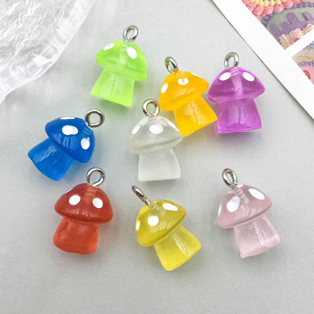 16pcs Luminous Mushroom Charms – обзор и цена Resin Art Essentials