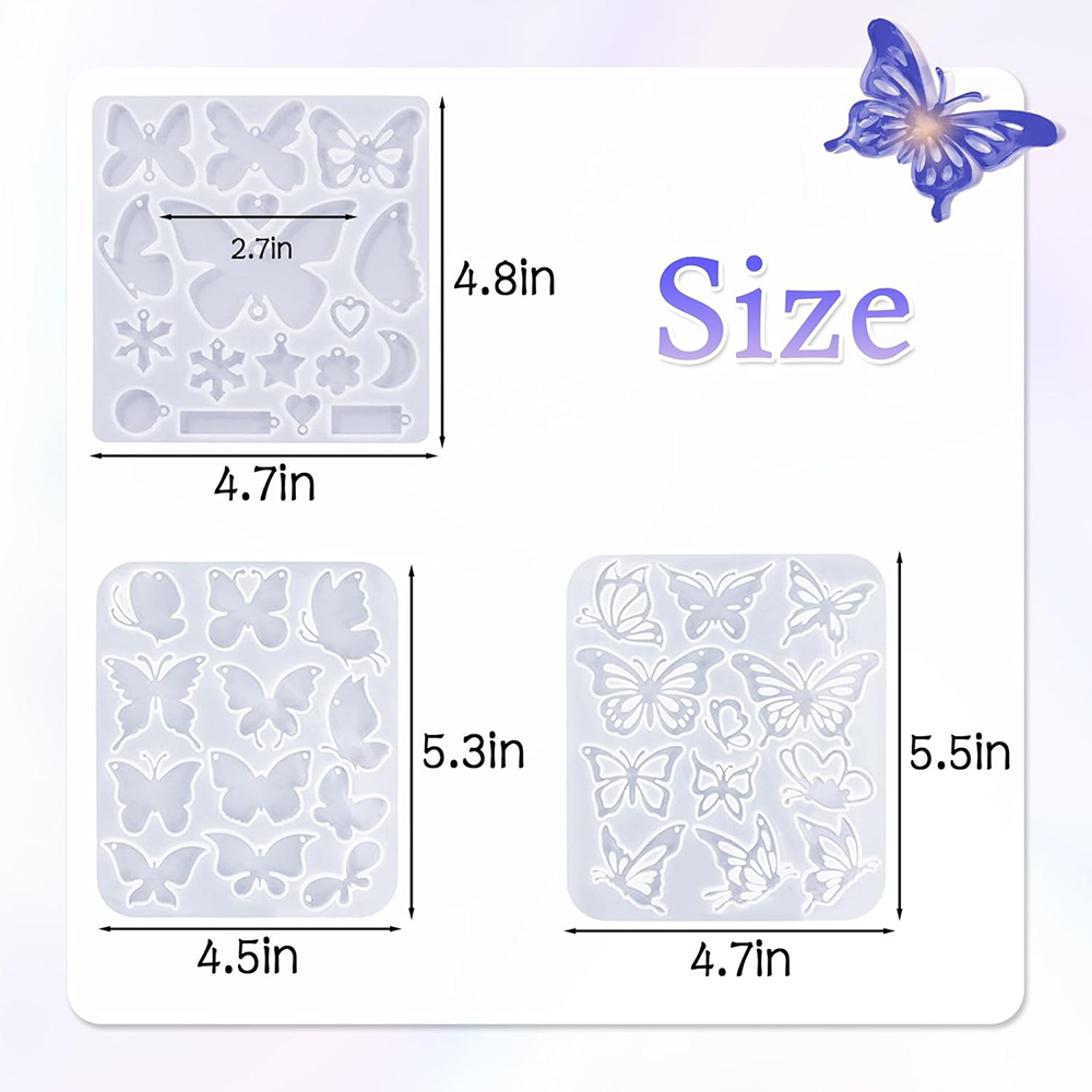 Resin Earring Molds Butterfly  – обзор и цена Resin Art Keychain