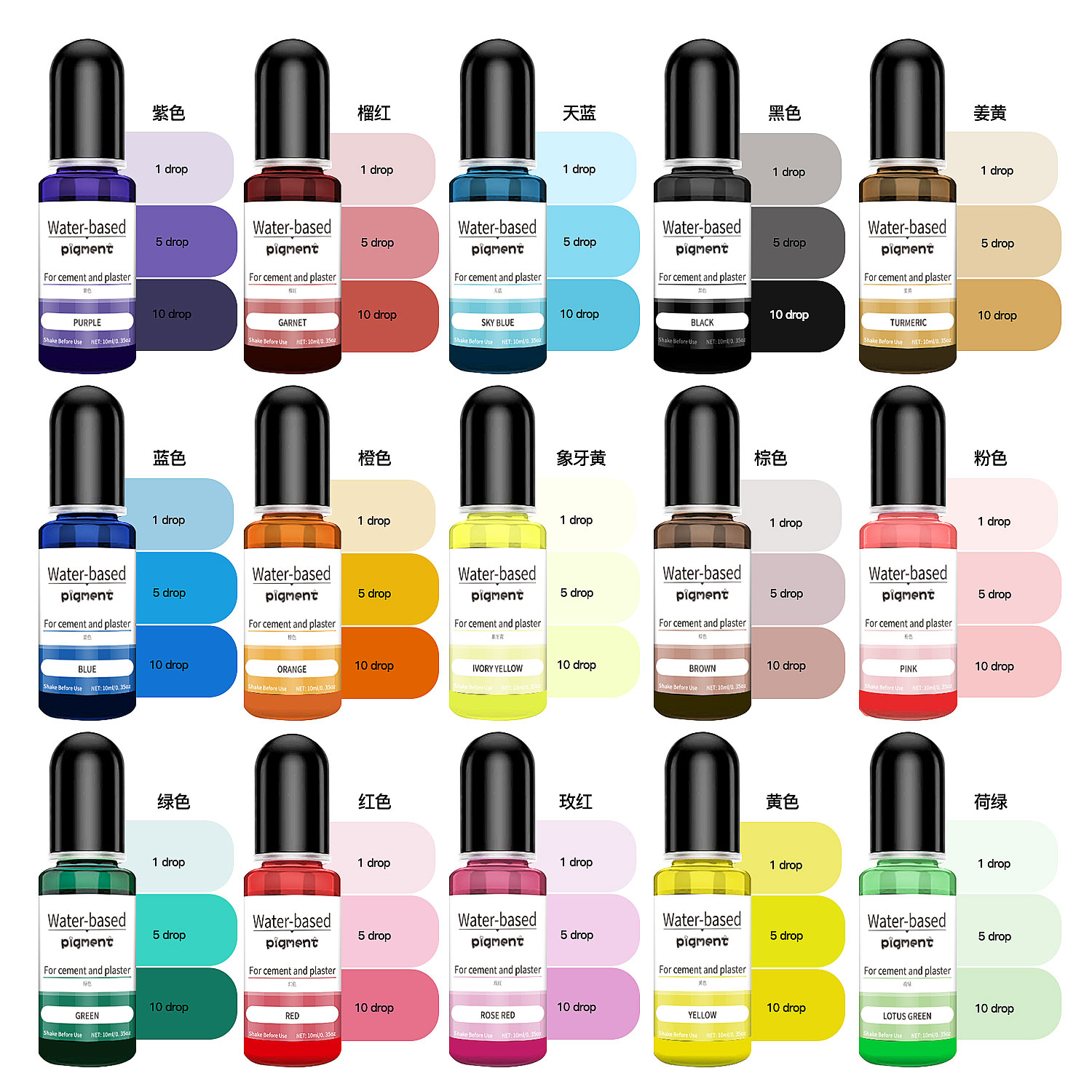 1Set 15Colors Diy Water-Based  – обзор и цена Resin Color Paste