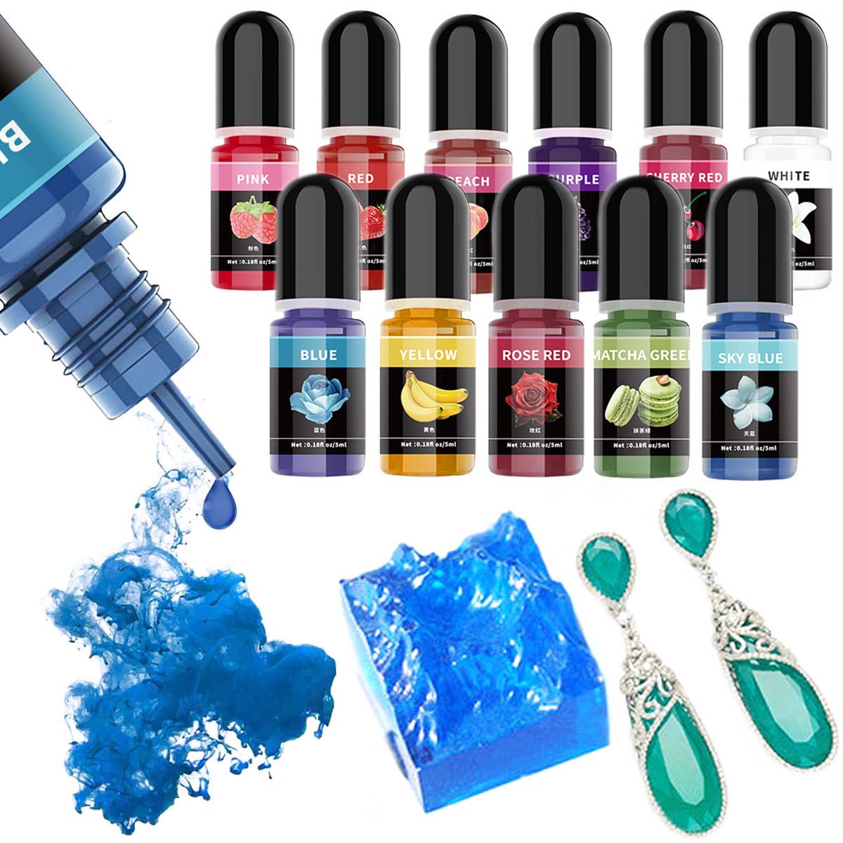 5ml/Bottle Epoxy Resin Pigment – обзор и цена Resin Dye Opaque