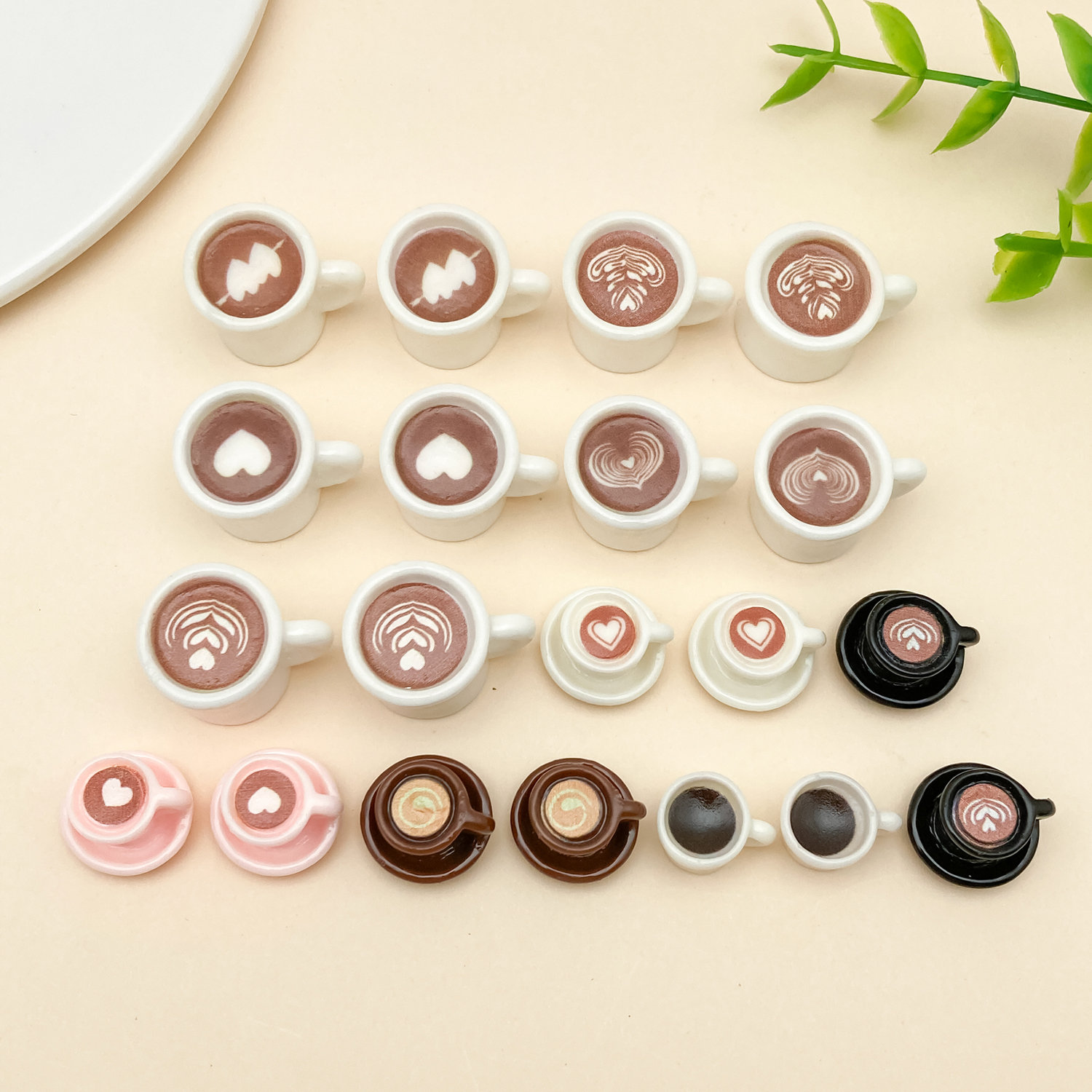 10/20pcs/lot Cute Latte Art Co – обзор и цена Resin Art Necklace