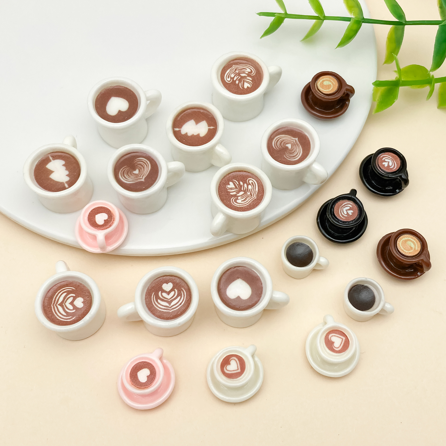 10/20pcs/lot Cute Latte Art Co – обзор и цена Resin Art Necklace